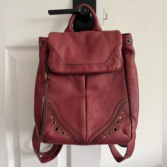 Frye | Bags | Frye Zuni Red Leather Backpack | Poshmark display picture 1